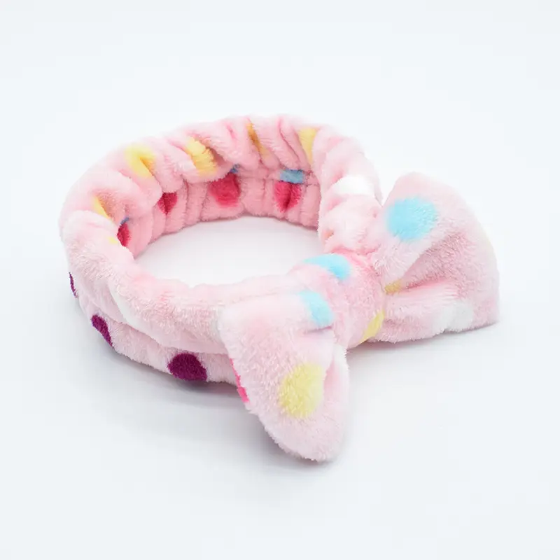White Colorful Fleece Hair Band for Women - Image 12