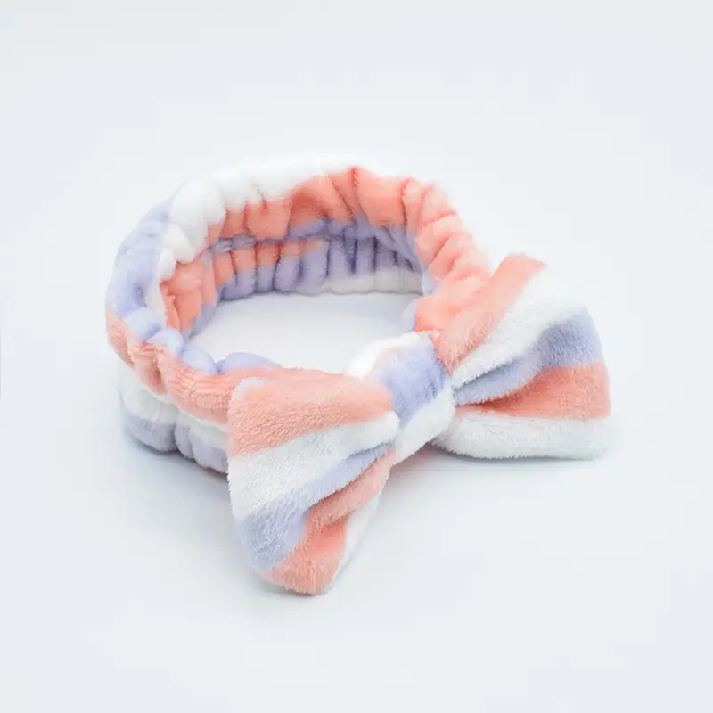 White Colorful Fleece Hair Band for Women - Image 15