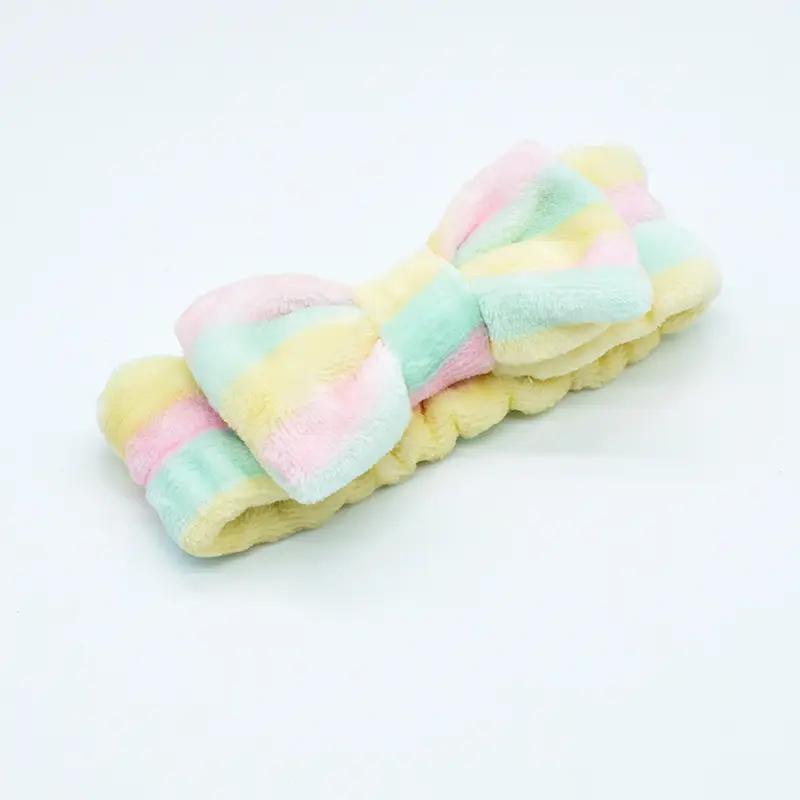 White Colorful Fleece Hair Band for Women - Image 17