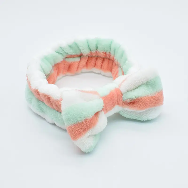 White Colorful Fleece Hair Band for Women - Image 21