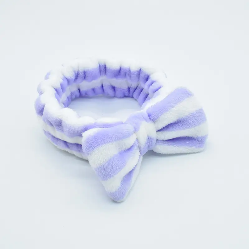 White Colorful Fleece Hair Band for Women - Image 22