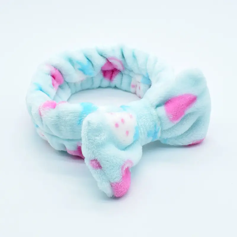 White Colorful Fleece Hair Band for Women - Image 24