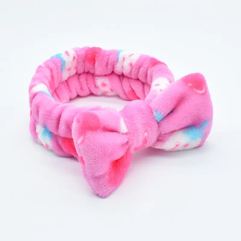 White Colorful Fleece Hair Band for Women - Image 25