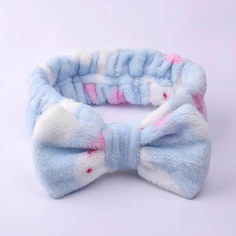 White Colorful Fleece Hair Band for Women - Image 27