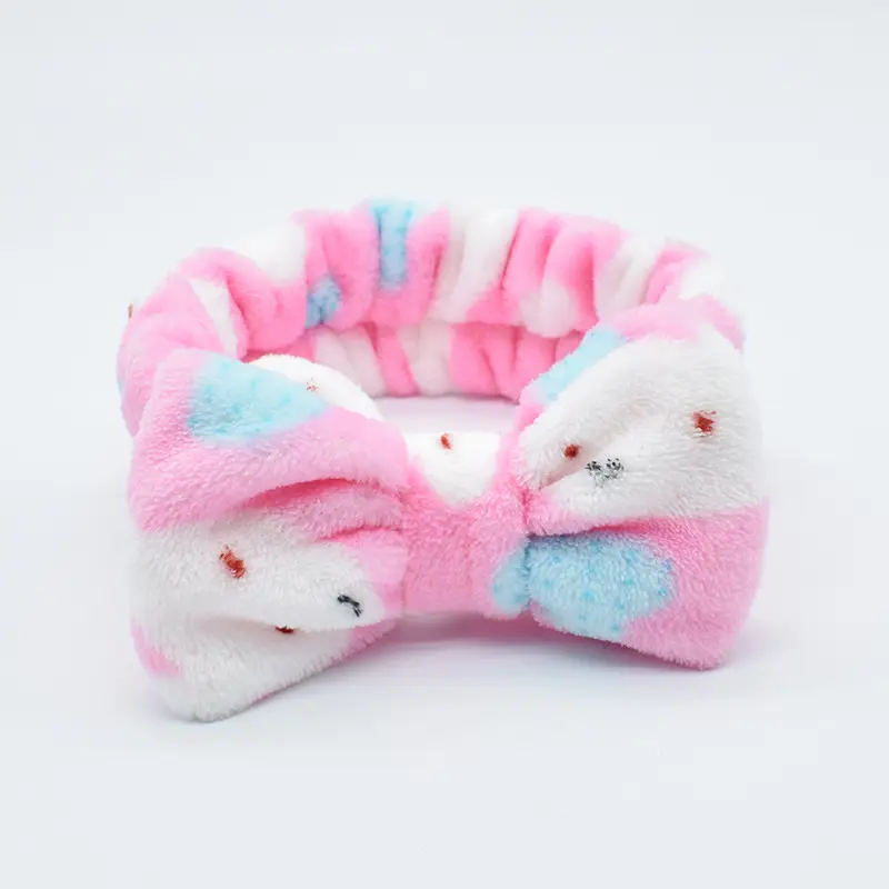 White Colorful Fleece Hair Band for Women - Image 28