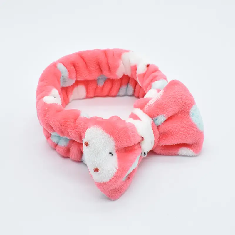 White Colorful Fleece Hair Band for Women - Image 29
