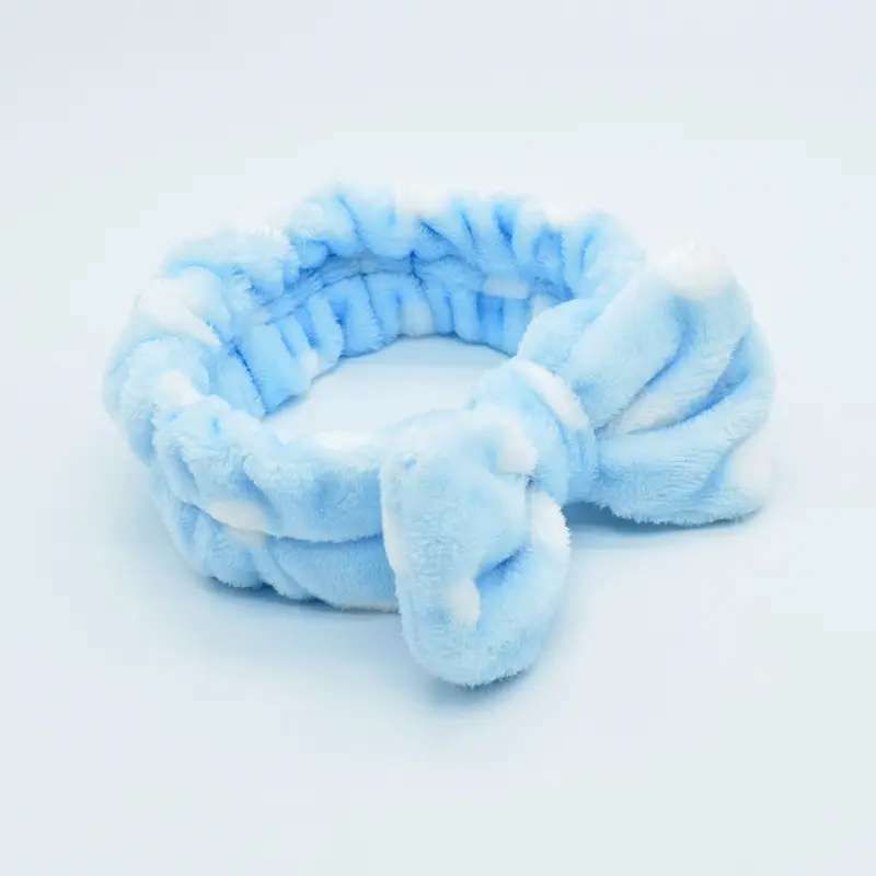White Colorful Fleece Hair Band for Women - Image 3
