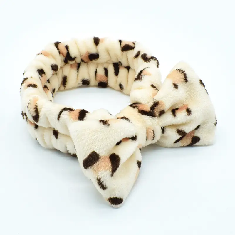 White Colorful Fleece Hair Band for Women - Image 31