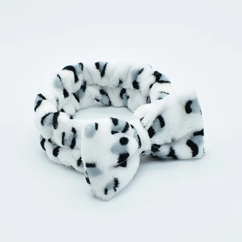 White Colorful Fleece Hair Band for Women - Image 32