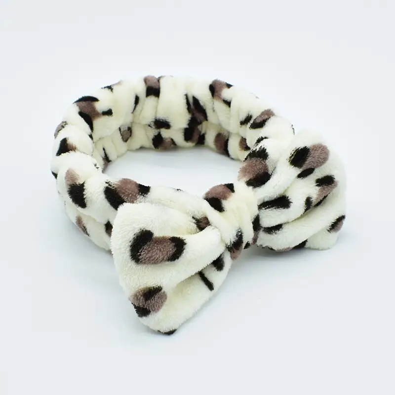 White Colorful Fleece Hair Band for Women - Image 33