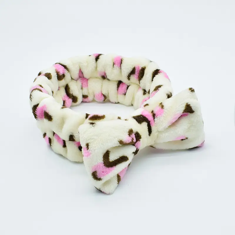 White Colorful Fleece Hair Band for Women - Image 34
