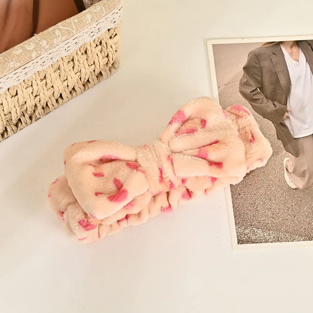 White Colorful Fleece Hair Band for Women - Image 38