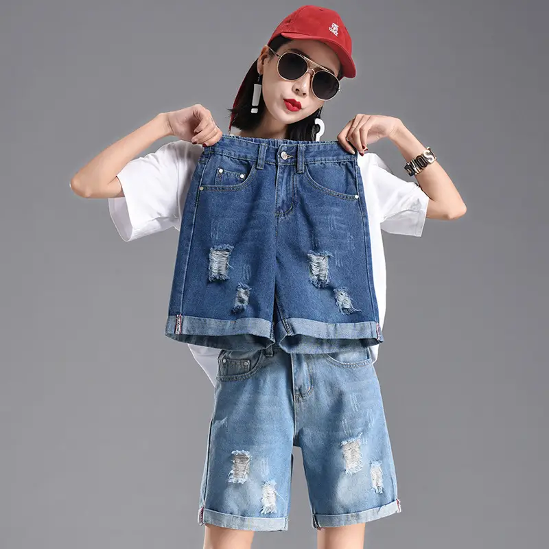 Women Elastic Waist Shorts 2024 Summer Loose Slimming - Image 4