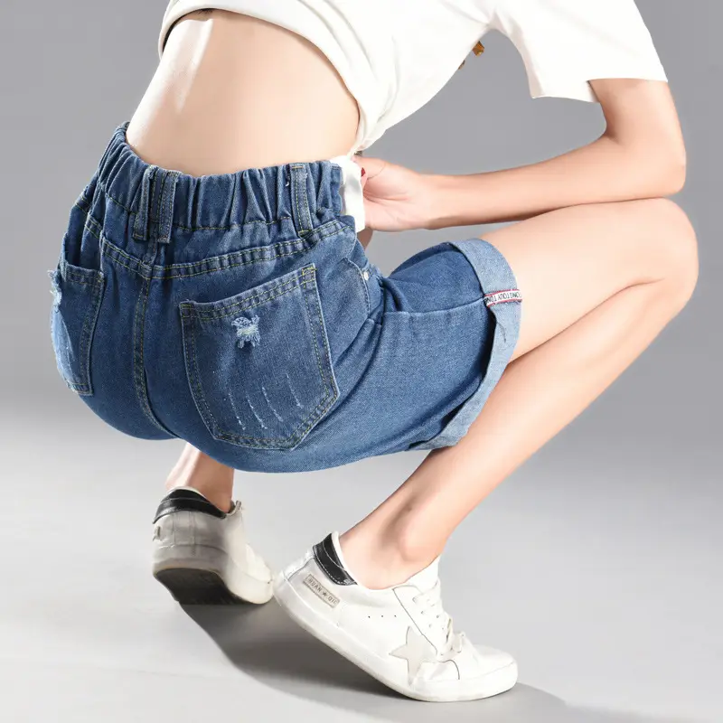 Women Elastic Waist Shorts 2024 Summer Loose Slimming - Image 6