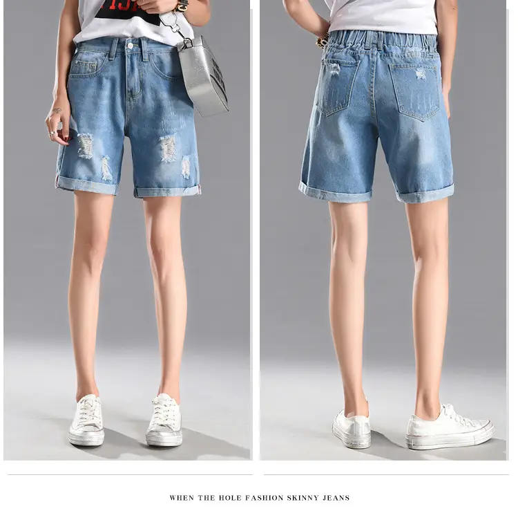 Women Elastic Waist Shorts 2024 Summer Loose Slimming — feature 18