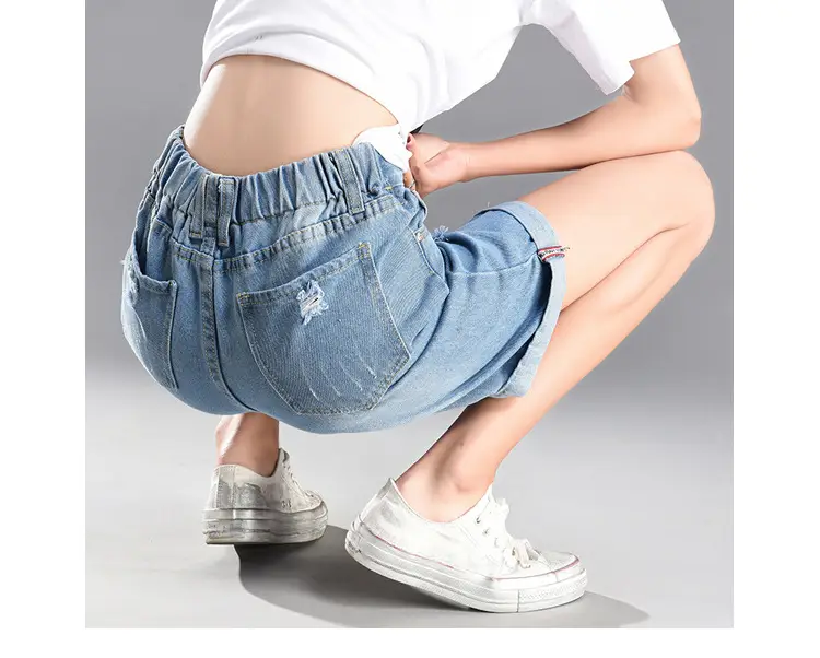Women Elastic Waist Shorts 2024 Summer Loose Slimming — feature 19
