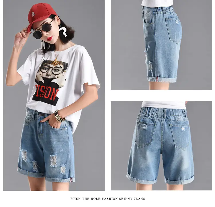 Women Elastic Waist Shorts 2024 Summer Loose Slimming — feature 20