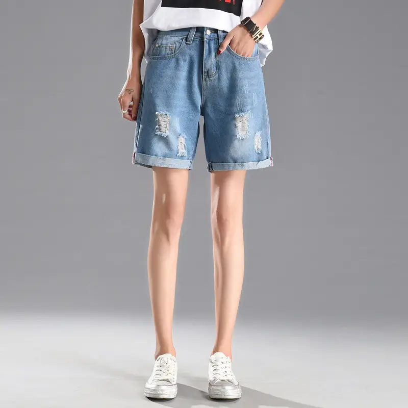 Women Elastic Waist Shorts 2024 Summer Loose Slimming - Image 2
