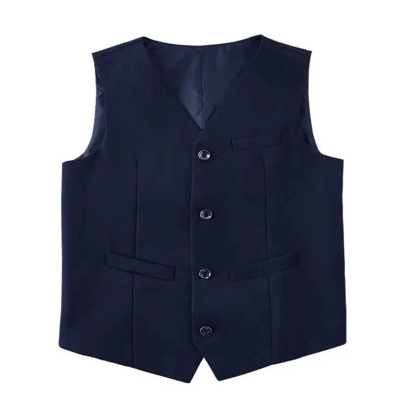 Children's Sleeveless Vest Black Spring Autumn Plus - Image 2