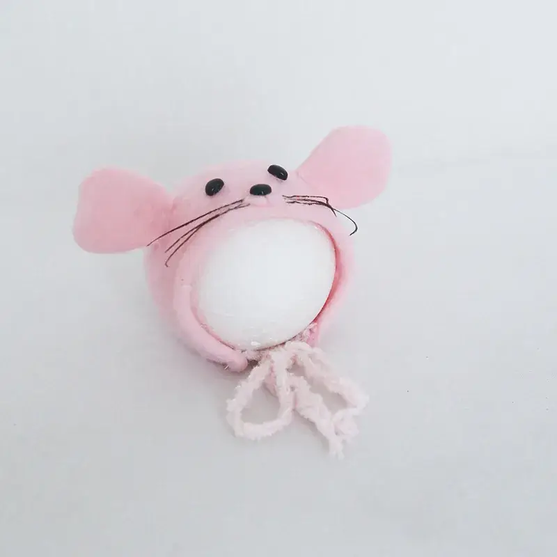 Pink Mouse Hat for Baby Photography Studio - Image 6