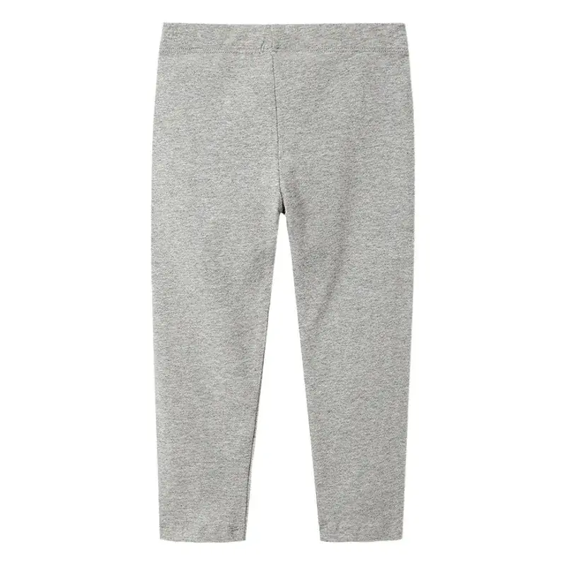 Girls Grey Long Sleeve Leggings with Giraffe Print