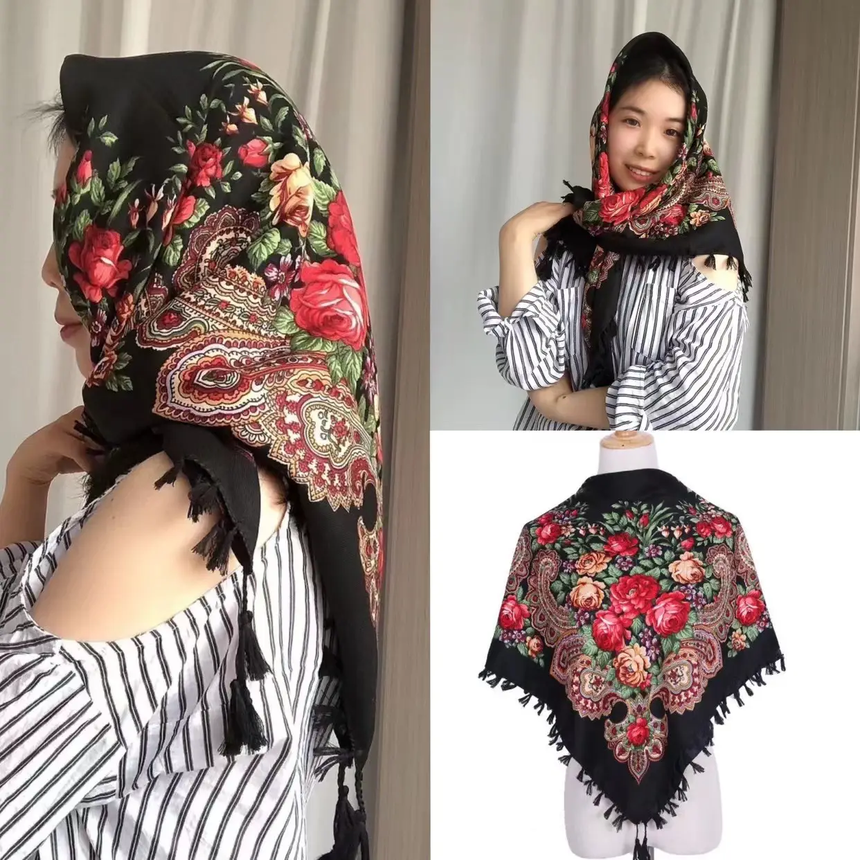 Ethnic Cotton Turban Women's Spring Scarf