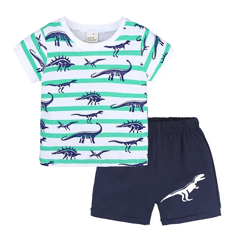 Purple Heart Print Boys T-Shirt & Shorts Set - Image 10