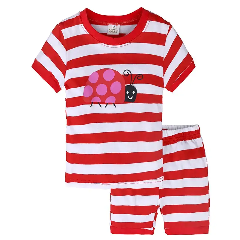 Purple Heart Print Boys T-Shirt & Shorts Set - Image 2