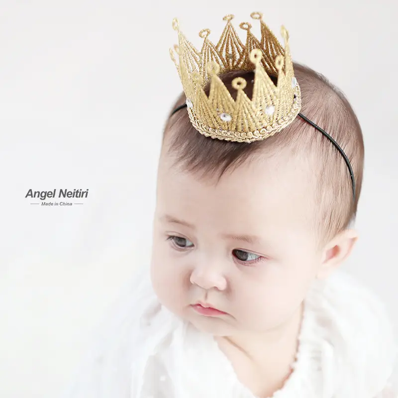 Gold & Silver Princess Baby Hairbands for Girls - Image 4