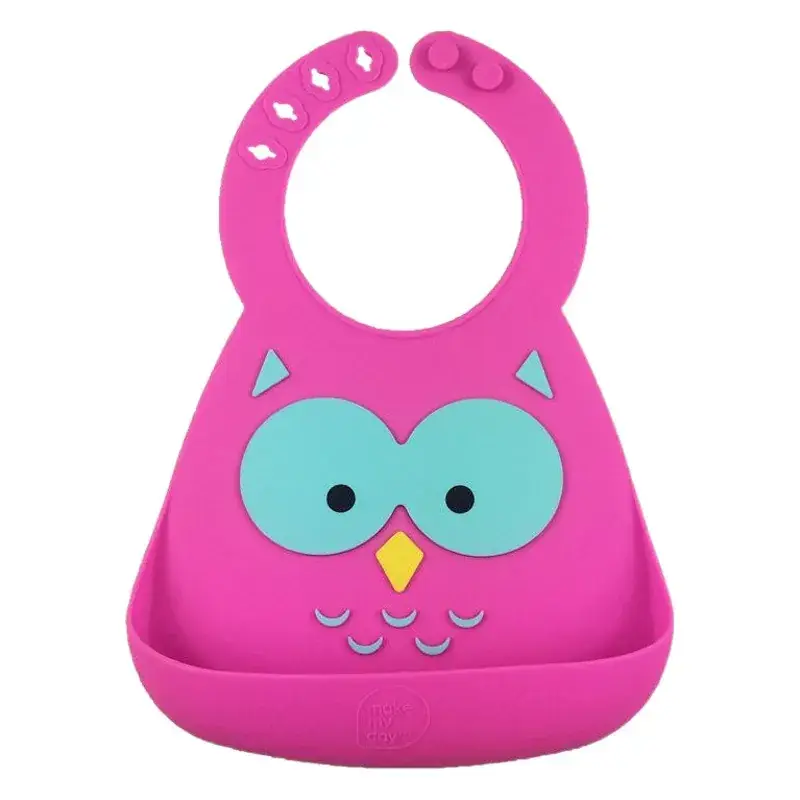 Adjustable Silicone Baby Bib with Bow for Newborns