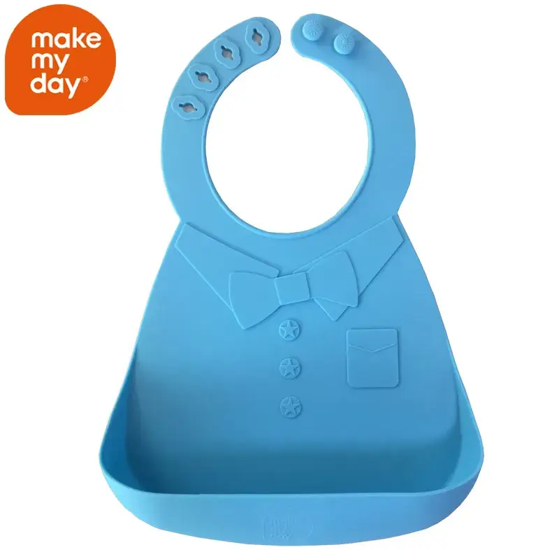 Adjustable Silicone Baby Bib with Bow for Newborns - Image 4
