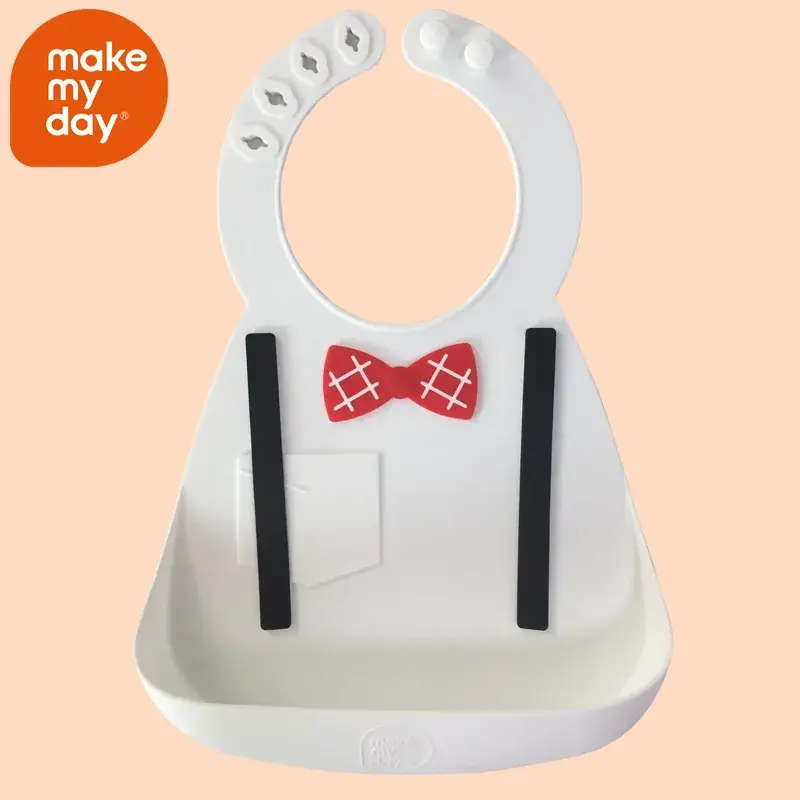 Adjustable Silicone Baby Bib with Bow for Newborns - Image 5