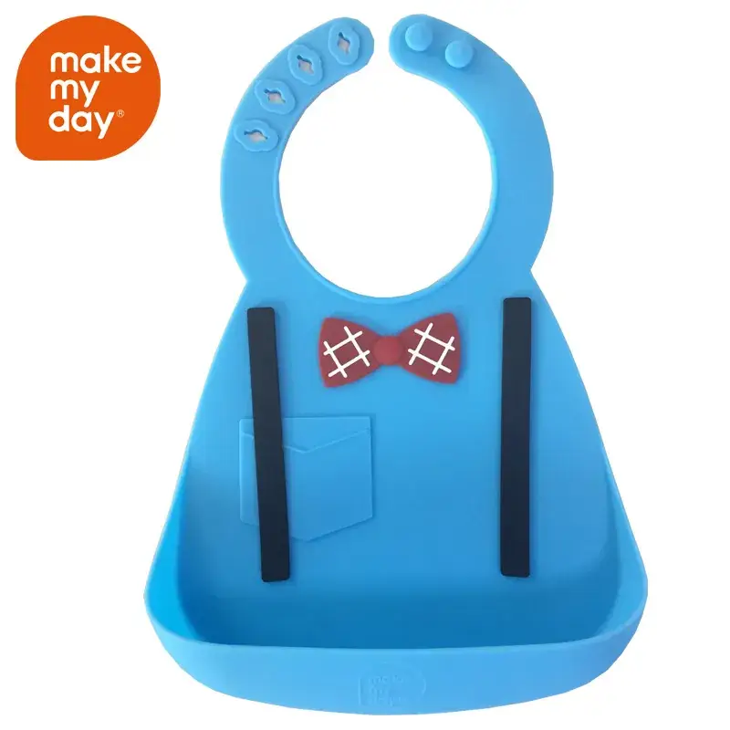 Adjustable Silicone Baby Bib with Bow for Newborns - Image 6