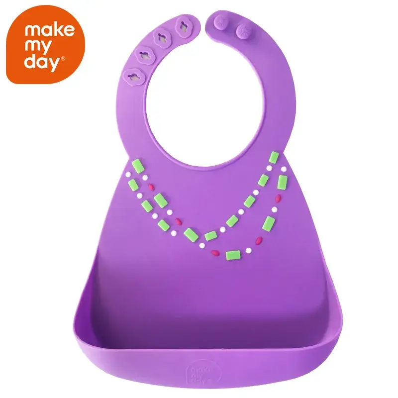 Adjustable Silicone Baby Bib with Bow for Newborns - Image 8
