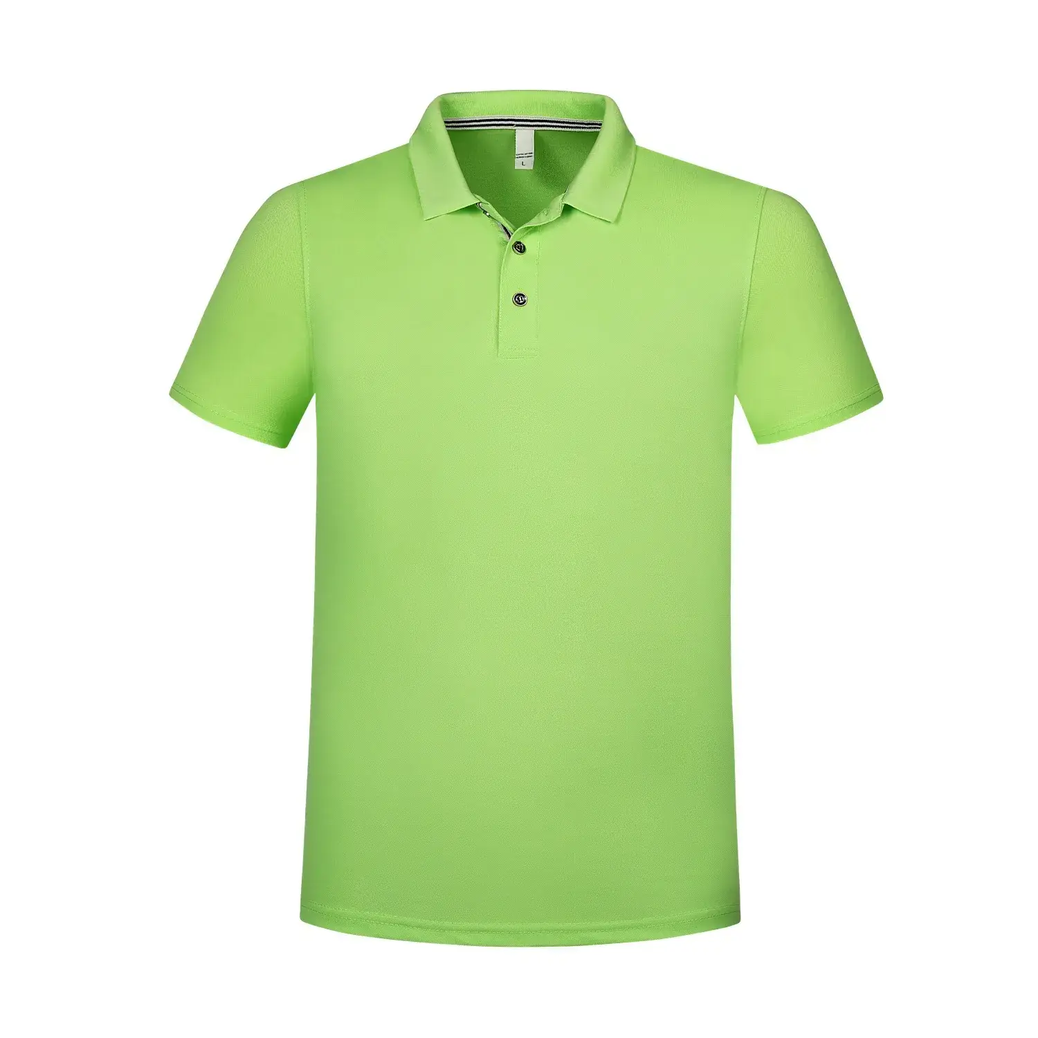 Blue Lapel Polo Shirt for Men Summer Linen Cotton