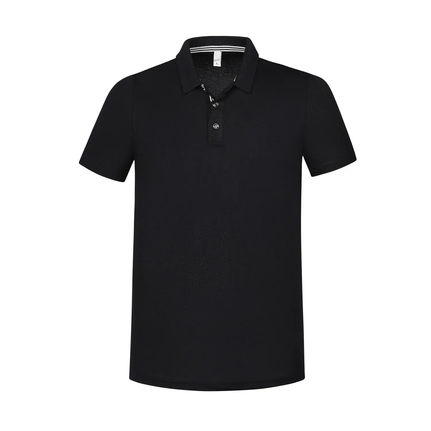 Blue Lapel Polo Shirt for Men Summer Linen Cotton