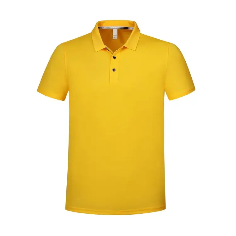 Blue Lapel Polo Shirt for Men Summer Linen Cotton