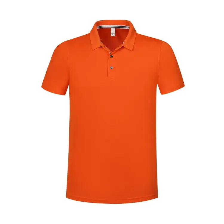 Blue Lapel Polo Shirt for Men Summer Linen Cotton