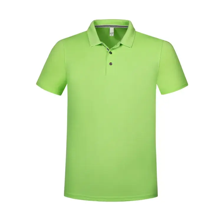 Blue Lapel Polo Shirt for Men Summer Linen Cotton
