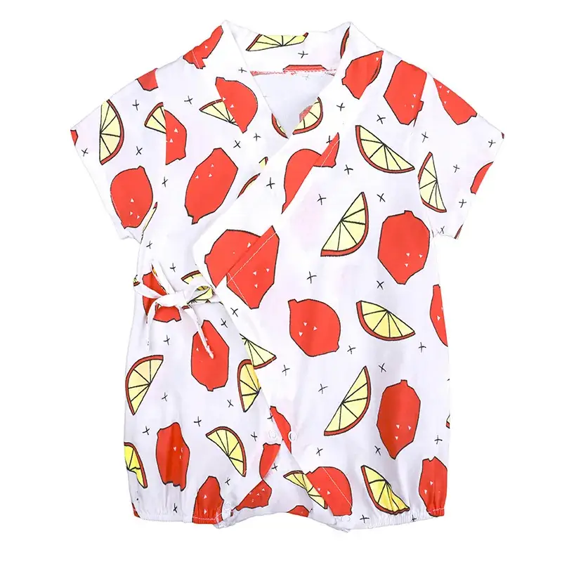 Baby Fruit Print Jumpsuit Light Blue Newborn - Image 6