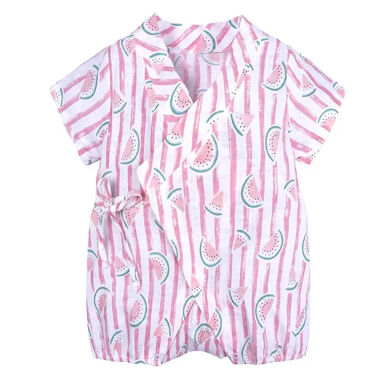 Baby Fruit Print Jumpsuit Light Blue Newborn - Image 7
