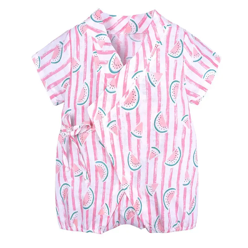 Baby Fruit Print Jumpsuit Light Blue Newborn - Image 3