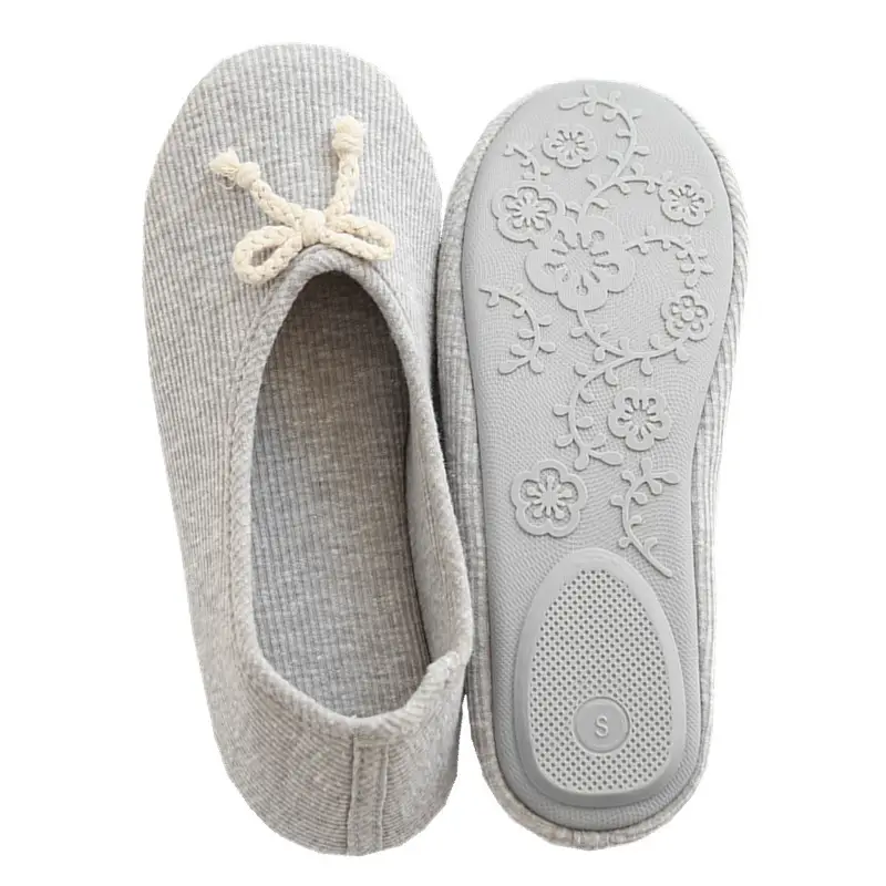 Postpartum Shoes for Spring and Autumn, Closed-Back Cotton Slippers, Breathable, Non-Slip, Indoor Soft-Soled Floor Shoes, Large Size Slippers for All Seasons