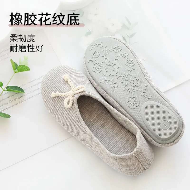 Postpartum Shoes for Spring and Autumn, Closed-Back Cotton Slippers, Breathable, Non-Slip, Indoor Soft-Soled Floor Shoes, Large Size Slippers for All Seasons — feature 17