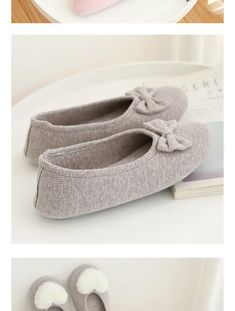 Postpartum Shoes for Spring and Autumn, Closed-Back Cotton Slippers, Breathable, Non-Slip, Indoor Soft-Soled Floor Shoes, Large Size Slippers for All Seasons — feature 19
