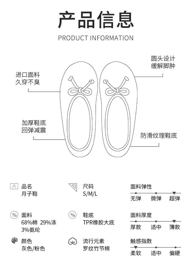 Postpartum Shoes for Spring and Autumn, Closed-Back Cotton Slippers, Breathable, Non-Slip, Indoor Soft-Soled Floor Shoes, Large Size Slippers for All Seasons — feature 2