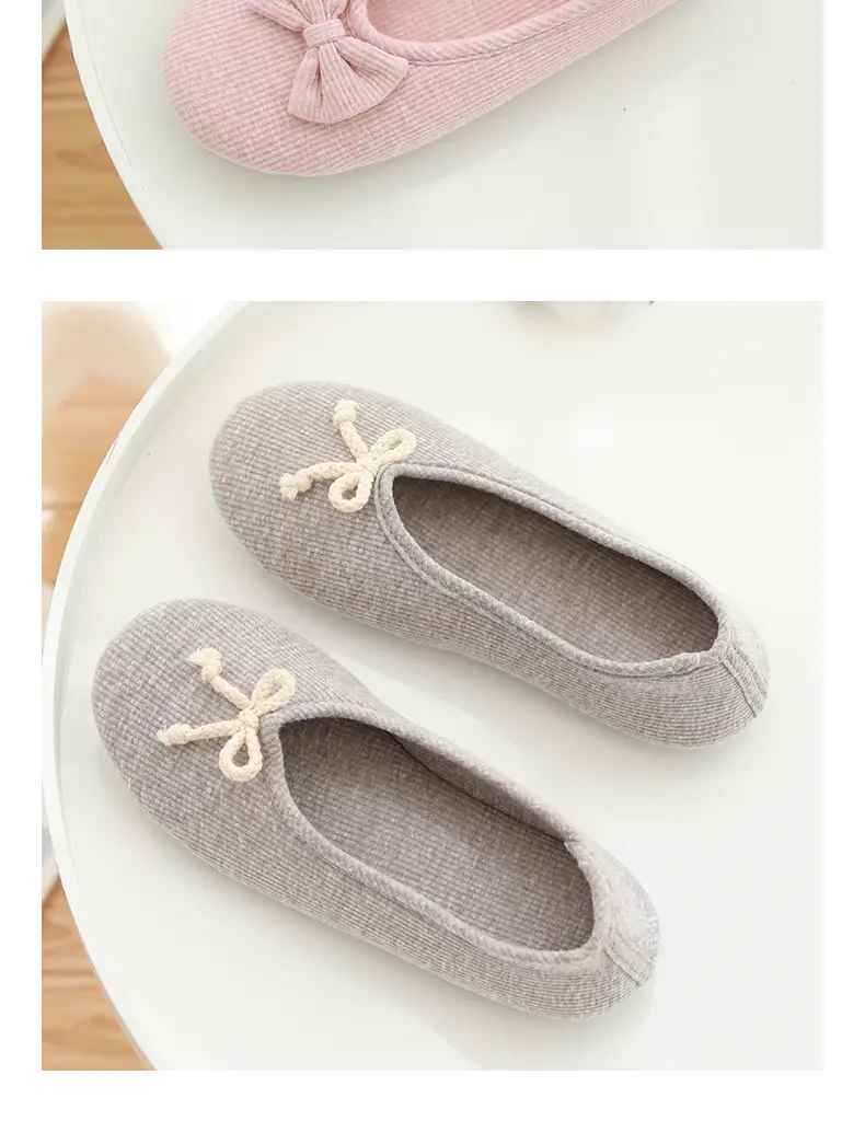 Postpartum Shoes for Spring and Autumn, Closed-Back Cotton Slippers, Breathable, Non-Slip, Indoor Soft-Soled Floor Shoes, Large Size Slippers for All Seasons — feature 21
