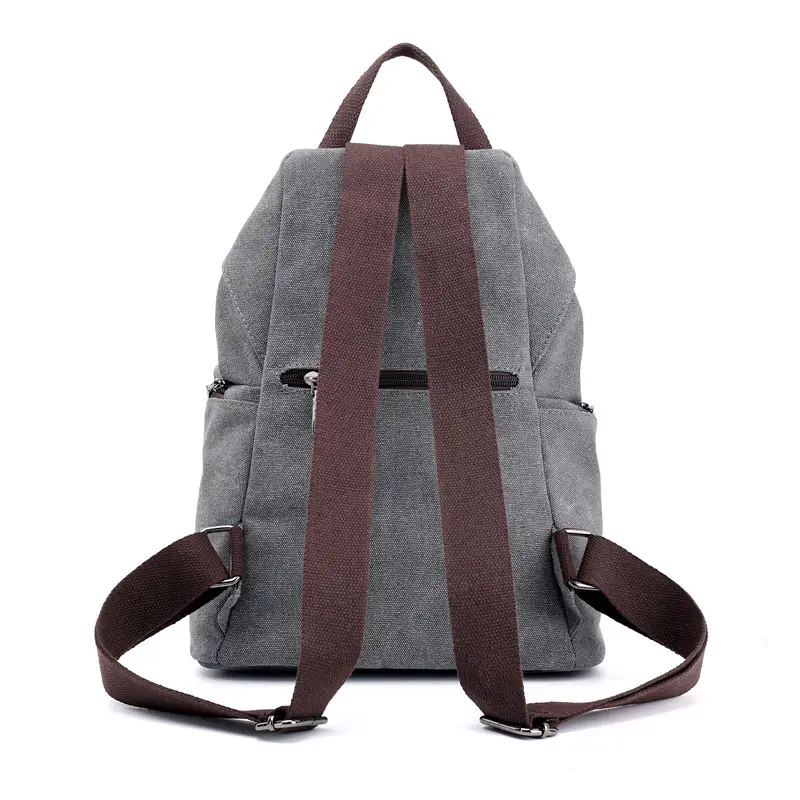 2025 Canvas Women's Backpack Retro College Style Blue - Image 7