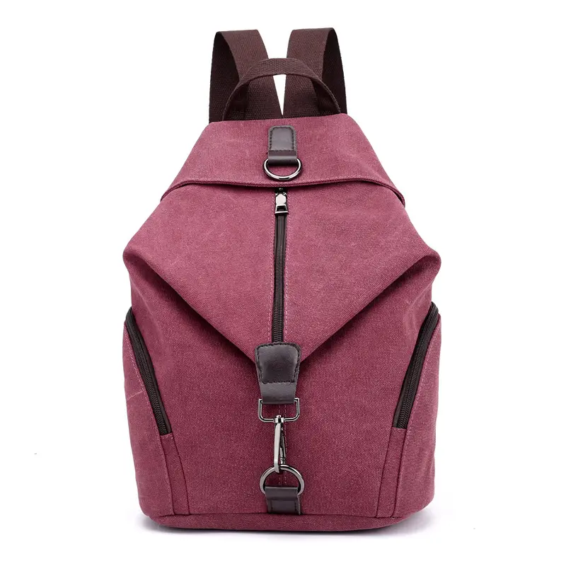2025 Canvas Women's Backpack Retro College Style Blue - Image 5
