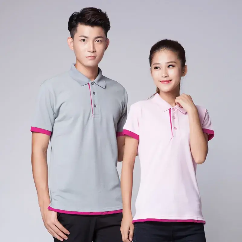 Men Black Polo Shirt with Red Trim & Logo